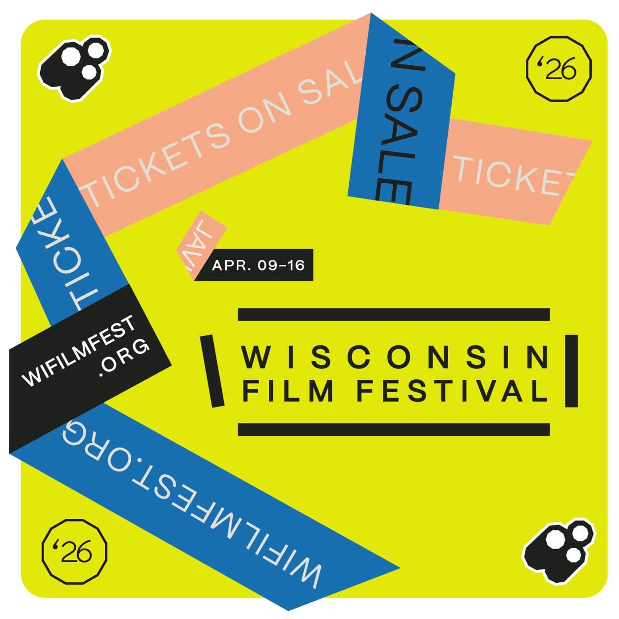 Display ad for Wisconsin Film Festival; April 9 - 16