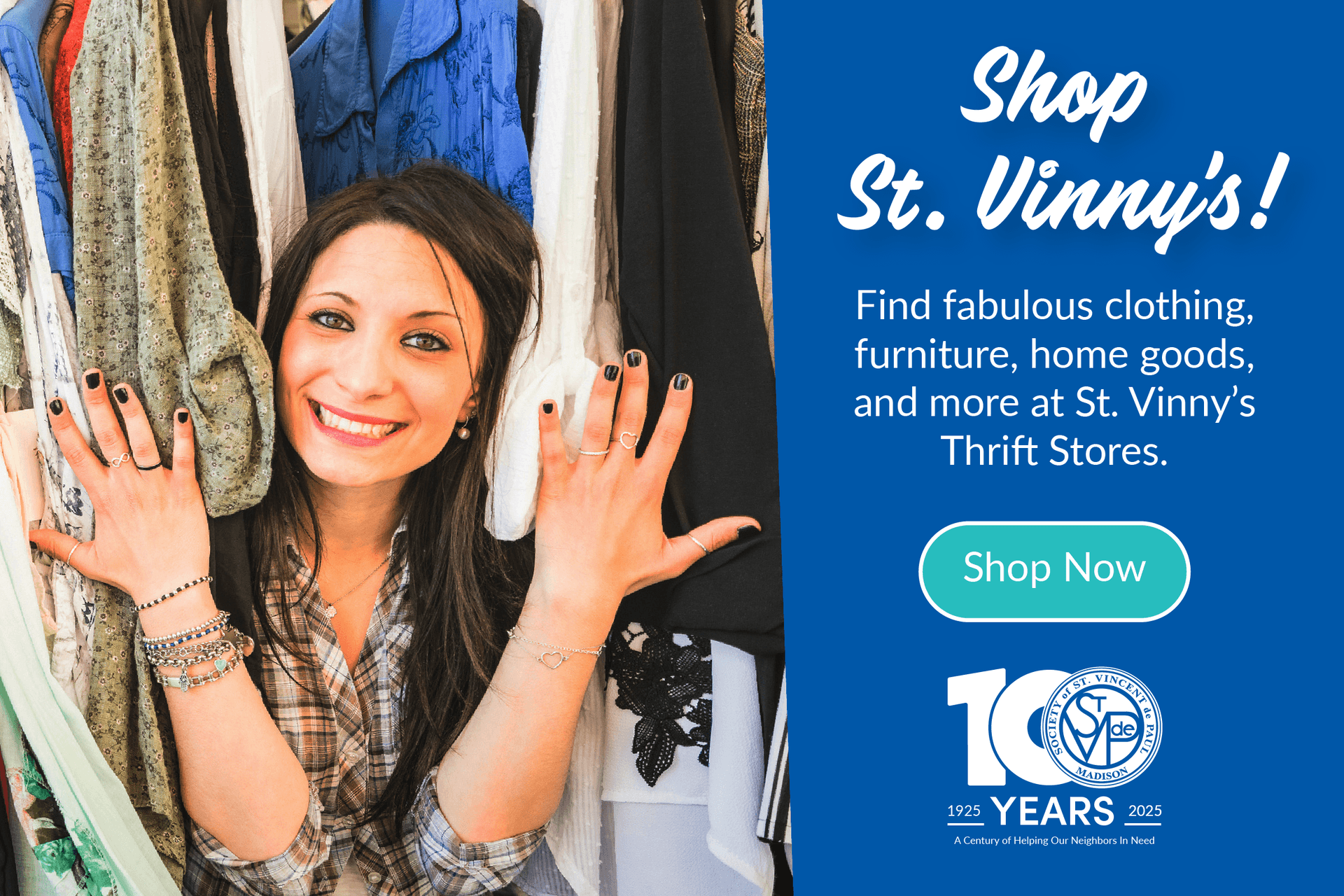 Display ad for shop St. Vinny's