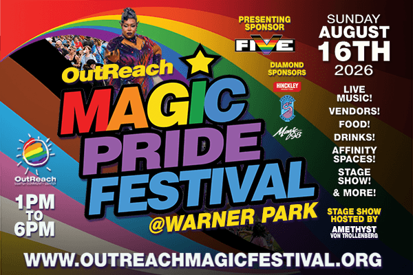 Display ad for Magic Pride Festival; August 16th