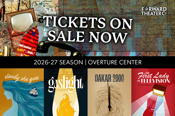 Display ad for 2026-27 Forward Theater Co season; Tickets on sale now