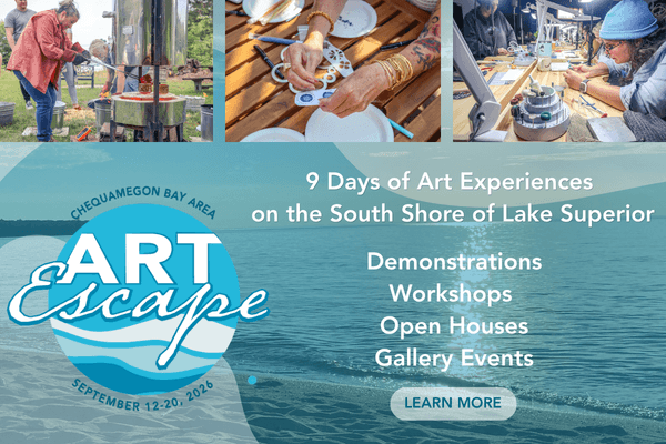 Display ad for Art Escape; 9 days of Art Experiences